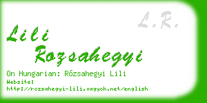 lili rozsahegyi business card
